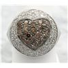Image 1 : 1.50ctw Brown and White Diamond Ring - 14KT White Gold