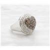 Image 8 : 1.50ctw Brown and White Diamond Ring - 14KT White Gold