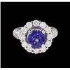 Image 3 : 14KT White Gold 2.23ct Tanzanite and Diamond Ring