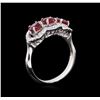 Image 3 : 1.67ctw Ruby and Diamond Ring - 14KT White Gold