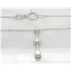 Image 5 : 0.20ctw Diamond Pendant - 14KT White Gold