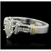 Image 2 : 14KT Two-Tone 1.08ctw Marquise Cut Diamond Ring