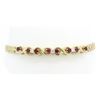 Image 2 : 0.15ctw Diamond and Ruby Bracelet - 14KT Yellow Gold