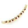 Image 3 : 0.15ctw Diamond and Ruby Bracelet - 14KT Yellow Gold