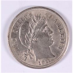 1911 BARBER DIME CHOICE BU
