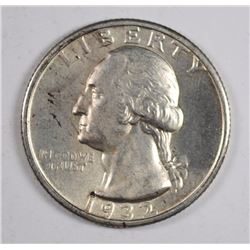 1932-S WASHINGTON QUARTER,  CH BU