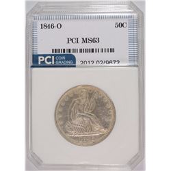 1846-O SEATED LIBERTY HALF DOLLAR, PCI CHOICE BU