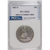 Image 1 : 1861-S SEATED LIBERTY HALF DOLLAR, PCI CHOICE BU BLAST WHITE  CIVIL WAR DATE!