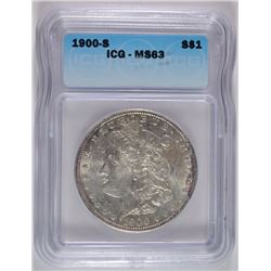 1900-S MORGAN DOLLAR ICG MS-63