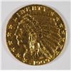 Image 1 : 1909 $2.50 GOLD INDIAN, AU DETAILS ( EX JEWELRY