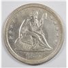 Image 1 : 1857 SEATED QUARTER AU/BU