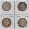 Image 1 : (4) 1895-O BARBER HALF DOLLARS
