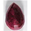 Image 1 : 395 ct PEAR SHAPE RUBY GEMSTONE -  FACET CUT w / CRACK