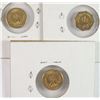 Image 2 : 3 CALIFORNIA GOLD TOKENS 2 - 1854  1 - 1857