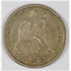 Image 1 : 1872 SEATED LIBERTY DIME XF/AU SMALL RIM BUMP