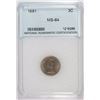 Image 1 : 1881 3-CENT NICKEL, NNC GRADED GEM BU