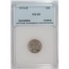 Image 1 : 1914-D BARBER DIME, NNC GRADED BU