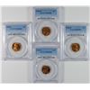 Image 1 : 4- PCGS LINCOLN CENT MS66 RD 2-40-D, 2-49-S
