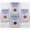Image 1 : 4-1957-D LINCOLN CENTS PCGS MS66 RD