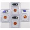 Image 2 : 4-1957-D LINCOLN CENTS PCGS MS66 RD