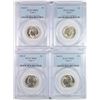 Image 1 : (4) 1942-P TYPE-2 Jefferson Nickels PCGS MS-66