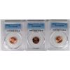 Image 1 : ( 3 ) PCGS GRADED MS-67 RED LINCOLN CENTS: 1992-D, 1993-D & 1994-D