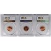 Image 2 : ( 3 ) PCGS GRADED MS-67 RED LINCOLN CENTS: 1992-D, 1993-D & 1994-D