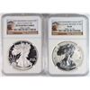 Image 1 : 2012-S AMERICAN SILVER EAGLE SET, NGC REVERSE PROOF PF-69 & PF-69 ULTRA CAMEO