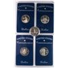 Image 2 : (5) U.S. COMMEM. SILVER DOLLARS NO BOX/COA: 2-1986 ELLIS ISLAND, 1993 MADISON/