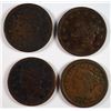 Image 1 : (4) LARGE CENTS (1837, 1844, 1845, 1846)