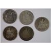 Image 1 : (5) 1853 SEATED QUARTERS
