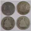 Image 1 : (4) 1876 SEATED QUARTERS