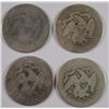 Image 2 : (4) 1876 SEATED QUARTERS