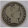 Image 1 : 1915 BARBER HALF DOLLAR G/VG