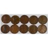 Image 1 : ( 9 ) 1909 VDB & ( 1 ) 1909 LINCOLN CENTS, VARIOUS GRADES