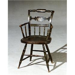 Property of Various Owners American Grain Painted and Decorated 'Fancy' Armchair Ne...