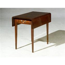 Federal Mahogany Pembroke Table New England, Circa 1805 Brass handle replaced; top with rep...