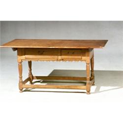 Queen Anne Walnut and Pine Tavern Table Pennsylvania, Circa 1760 Top with some burns and st...