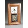 Image 1 : American Mahogany and Figured Maple EglomisT Panel 8-Day Shelf Clock William S. Johnson, New Y...