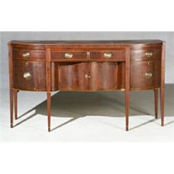 Federal Satinwood and Mahogany Inlaid Mahogany Sideboard New England, Probably Massachusetts,...