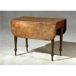 Federal Curly Maple Drop-Leaf Table Probably Pennsylvania, Circa 1810 Top and leaves with s...
