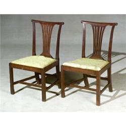 Pair of Chippendale Walnut Side Chairs Virginia, Possibly Petersburg, Circa 1750-1770 One l...