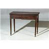 Image 1 : Federal Style Mahogany Pivoting Fold-Top Card Table Last Quarter 19th Century Cracks to upp...