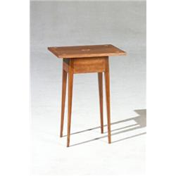 Federal Satinwood Inlaid Cherry Side Table Probably Connecticut, Circa 1800 Top with minor...