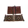 Image 1 : Two Turkoman Saddle Bags Circa 1950 The first with blue ground and rosette field centering...