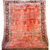 Image 1 : Sarouk Rug Second Quarter 20th Century Red ground with floral spray field within a palme...