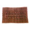 Image 1 : Turkoman Rug Circa 1950 Red ground with two vertical rows of star medallions on red ground...