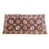 Image 1 : Turkoman Rug Post 1950 Blue ground with octagonal latchhook medallions on variegated gro...