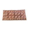 Image 1 : Shiraz Rug Post 1950 Brown ground with two vertical rows of six guls within a rosette guard...