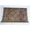 Image 1 : Shiraz Rug Post 1950 Brown ground with rosette and leafage field centering a stepped diamon...